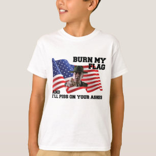 Camiseta Não queime minha bandeira