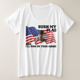 Camiseta Não queime minha bandeira
