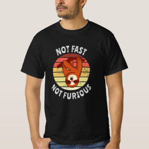 Camiseta Não rápida, preguiça não feroz