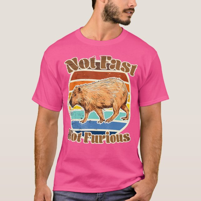 Camiseta Não Rápido Não Furioso Capybara (Frente)