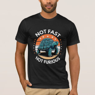 Camiseta Não Rápido, Não Furioso Tartaruga Retro