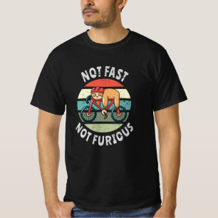 Camiseta Não Rápido Não Nojento preguiçoso Furioso bici