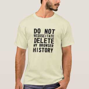 Camiseta Não reanime - a história do navegador da supressão