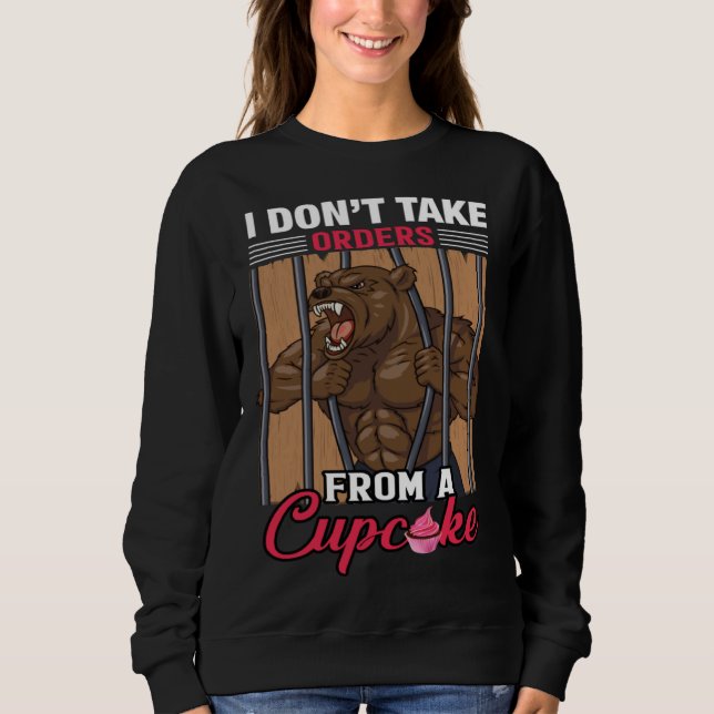 Camiseta Não recebo ordens de um Cupcake (Frente)