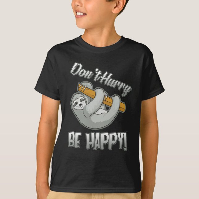 Camiseta Não se apresse a ser feliz trocadilho (Frente)