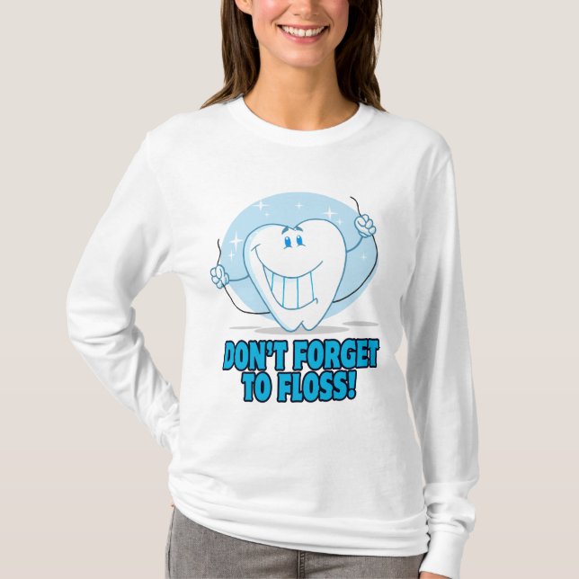 Camiseta não se esqueça de usar fio dental (Frente)