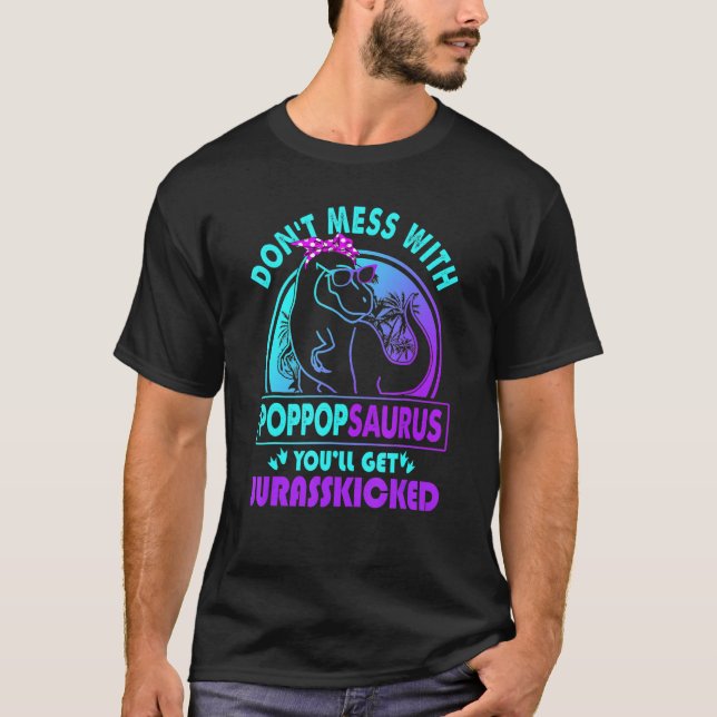Camiseta Não Se Mestione Com Poppopsaurus Você Vai Ter Jura (Frente)