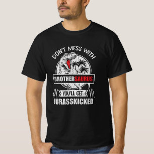 Camiseta Não se meta com a família do irmão Saurus Dinos