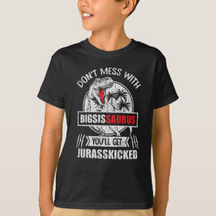 Camiseta Não se meta com a família Saurus Dinossaur da Ir