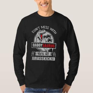 Camiseta Não se meta com o Pai Pai da Família Saurus Dino