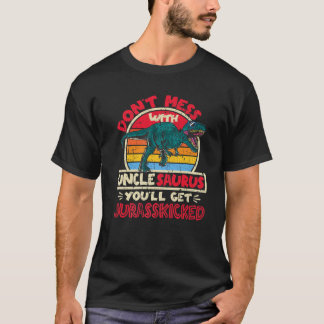 Camiseta Não se meta com o tio Saurus Jurasschou Tyrannos