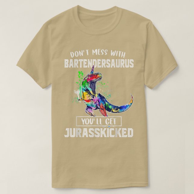 Camiseta Não se meta com Pai Bartender Bartender (Frente do Design)