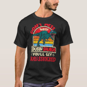 Camiseta Não se meta com primo Sauro Jurasschutado Tyranno