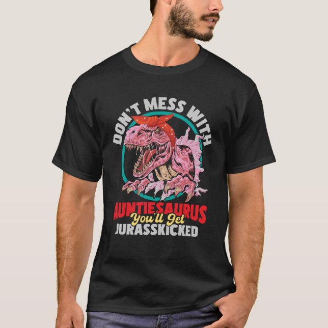 Camiseta Não se meta com tia saurus tia gênero (Frente)