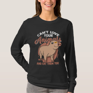 Camiseta Não se pode amar os Animais e comê-los também Veg