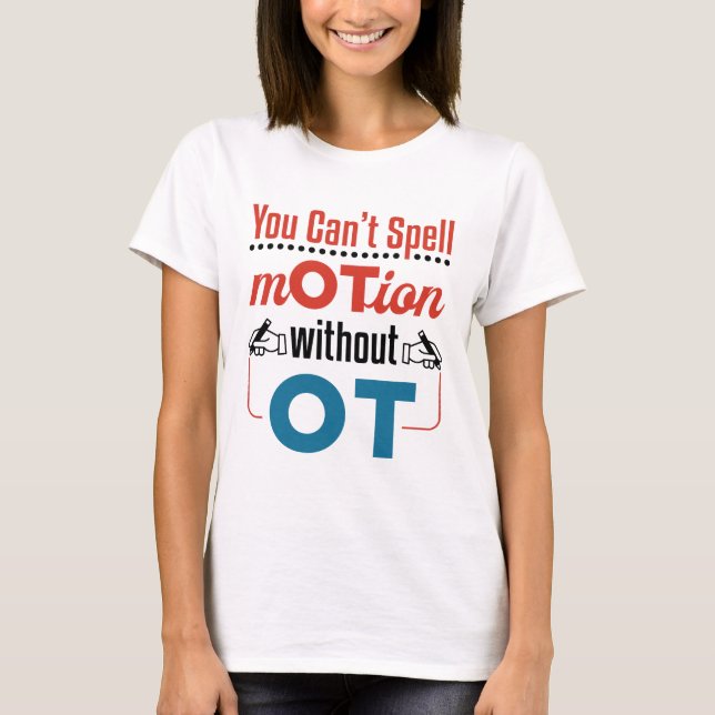 Camiseta Não se pode fazer movimento ortográfico para a ter (Frente)