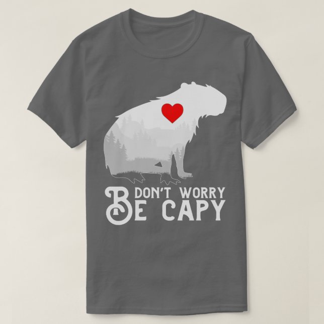 Camiseta Não se preocupe com Capy Capybara (Frente do Design)