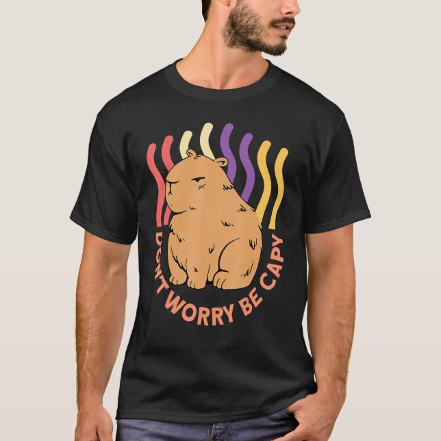 Camiseta Não Se Preocupe Com Capy Capybaras Rodent Animal C (Frente)