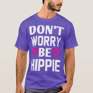 Camiseta Não se preocupe com Hippie Sinal de Paz Sunflower