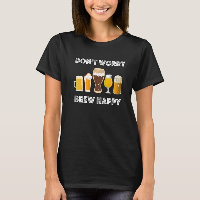 Camiseta Não se preocupe em criar felizes Respingadores de  (Frente)