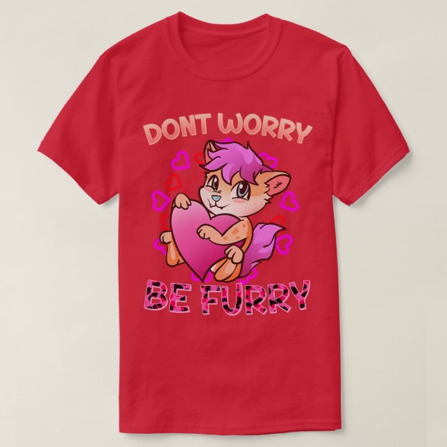 Camiseta Não se preocupe, eu sou Fandom Furries eu  Cosplay (Frente do Design)