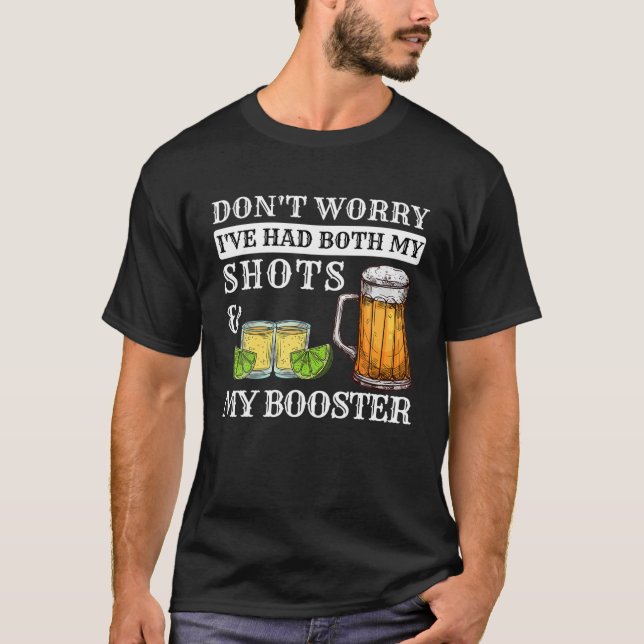 Camiseta Não se preocupe, eu tive meus tiros e minha divers (Frente)