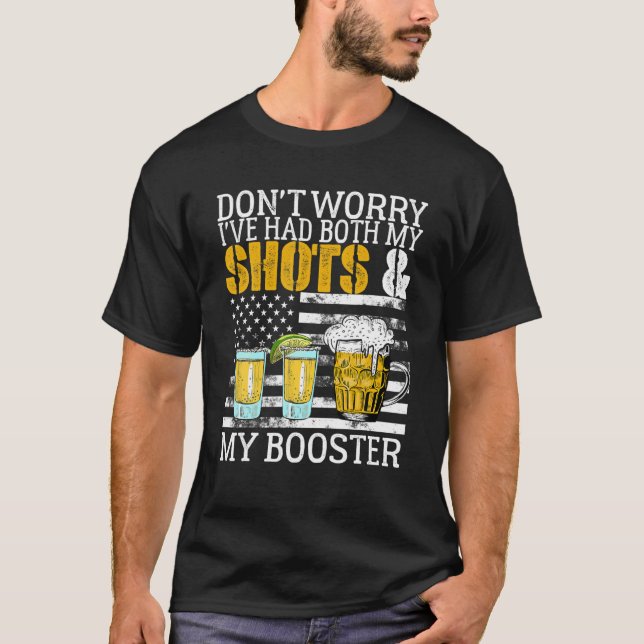 Camiseta Não se preocupe, eu tive meus tiros e minha divers (Frente)