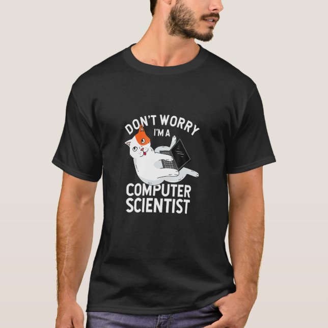 Camiseta Não Se Preocupe Que Sou Um Gato De Programador De  (Frente)