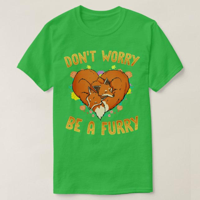Camiseta Não se preocupe se eu, Furries Fandom, eu toco 9 (Frente do Design)