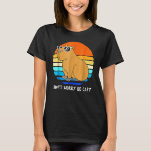 Camiseta Não se preocupe, seja Capy - Capybara Vintage Retr
