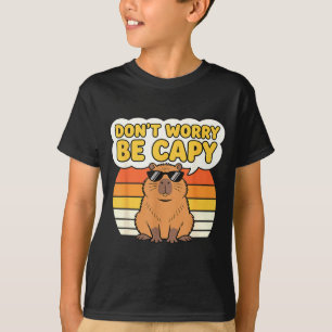 Camiseta Não se preocupe seja capy divertido meme de capiva