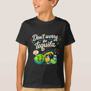 Camiseta Não se preocupe seja engraçado tripulação da festa