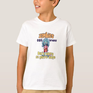 Camiseta Não se preocupe, zombies comem cérebros para que