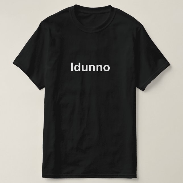 Camiseta Não sei (Frente do Design)