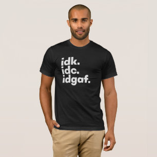 Camiseta Não sei, Engraçado dizer mensagem escondida