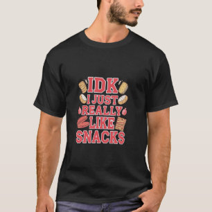 Camiseta Não sei, só gosto muito de snacks Amante de Comida