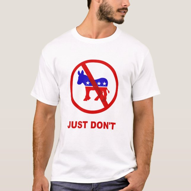 Camiseta Não seja anti-democrata (Frente)