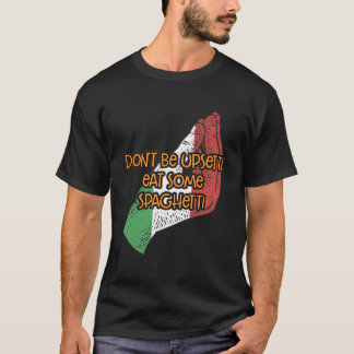 Camiseta Não Seja Assustado Coma Algum Espaguete Engraçado