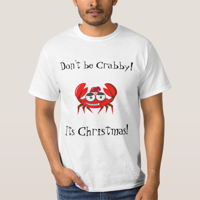 Camiseta Não seja Crabby, é o Natal (Frente)