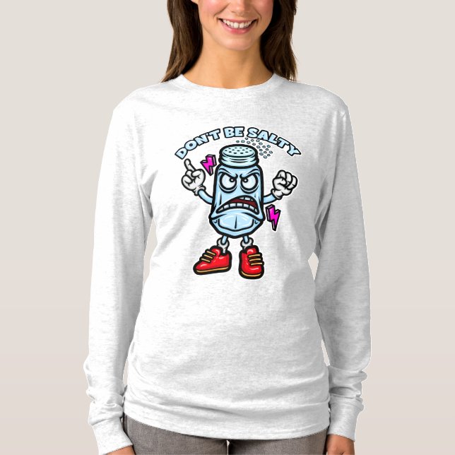 Camiseta Não seja salgado, ilustração engraçada (Frente)