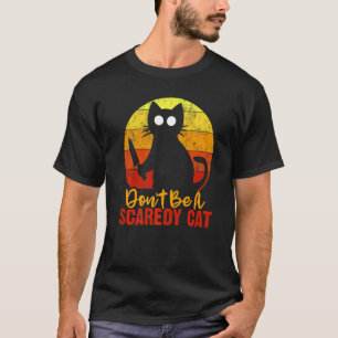 Camiseta Não Seja um Gato Assustado Mia Horror Sangrento Ga