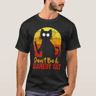 Camiseta Não Seja um Gato Assustado Miau Gato de Terror S