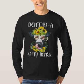 Camiseta Não Seja uma Novilha Salgada Vintage Vacas das Ter