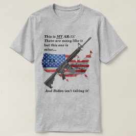 Camiseta Não será violado o American Flag My AR15
