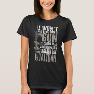 Camiseta Não Serei Lecionado Sobre Controle de Armas Por Um