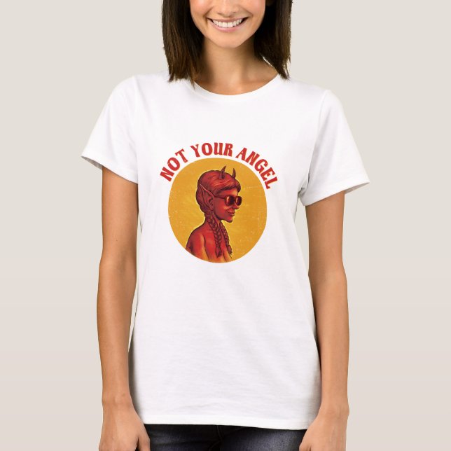 Camiseta Não Seu Anjo - Garota Diabo (Frente)