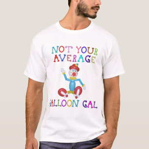 Camiseta Não seu palhaço médio do balão do galão do balão