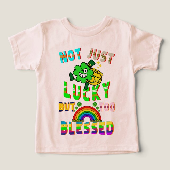 Camiseta Não Só Sorte, Mas Muito Abençoado (Design frontal)