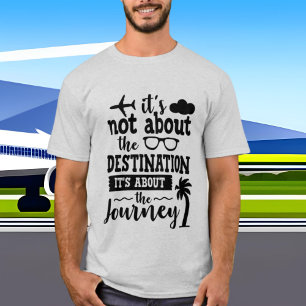 Camiseta não sobre a viagem destino palavra arte