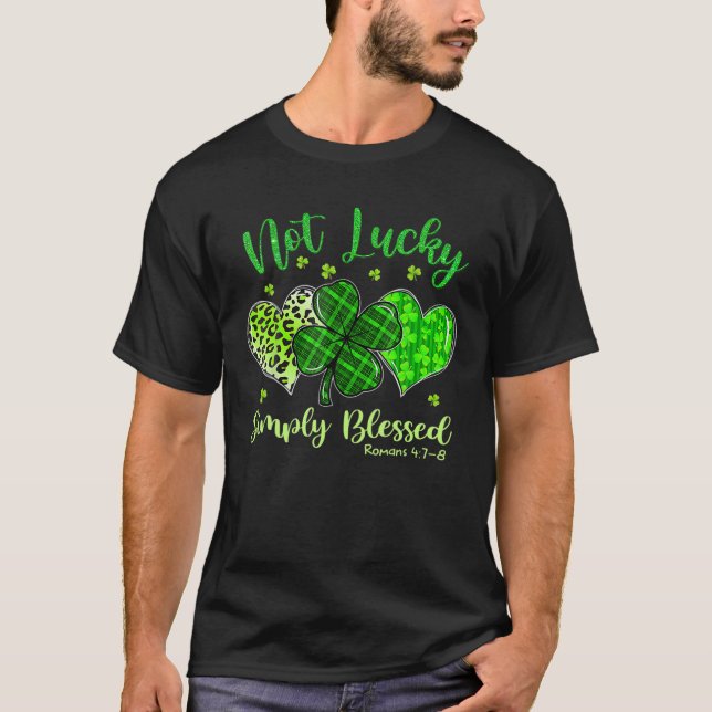 Camiseta Não sorte, simplesmente abençoada Rua cristã da Pa (Frente)